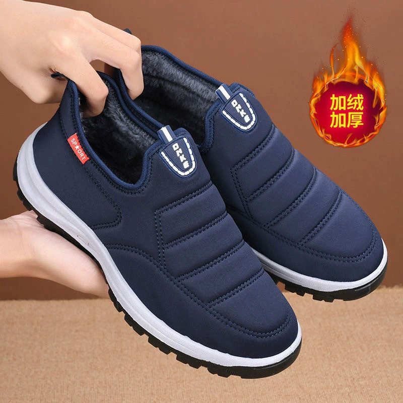 Один кусок внешнеторговой розничной торговли мужской зимний бархат утолщен, теплая, педаль обувь водонепроницаемый и нескользящий для пожилых людей
