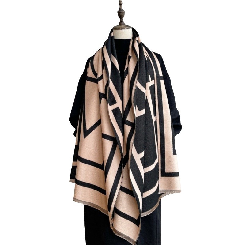 Herbst und winter neue geometrische ich mitation kaschmir weibliche internet celebrity Koreanische version warmen schal, vielseitig schal,_voghion.com