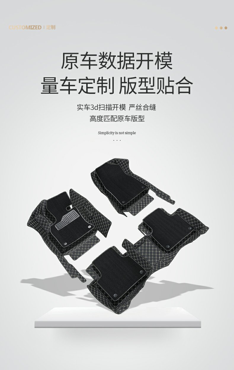 24 models of JAC Ruifeng RF8 car accessories, full-coverage 7-seater driver and passenger side Snowy carpet floor mats