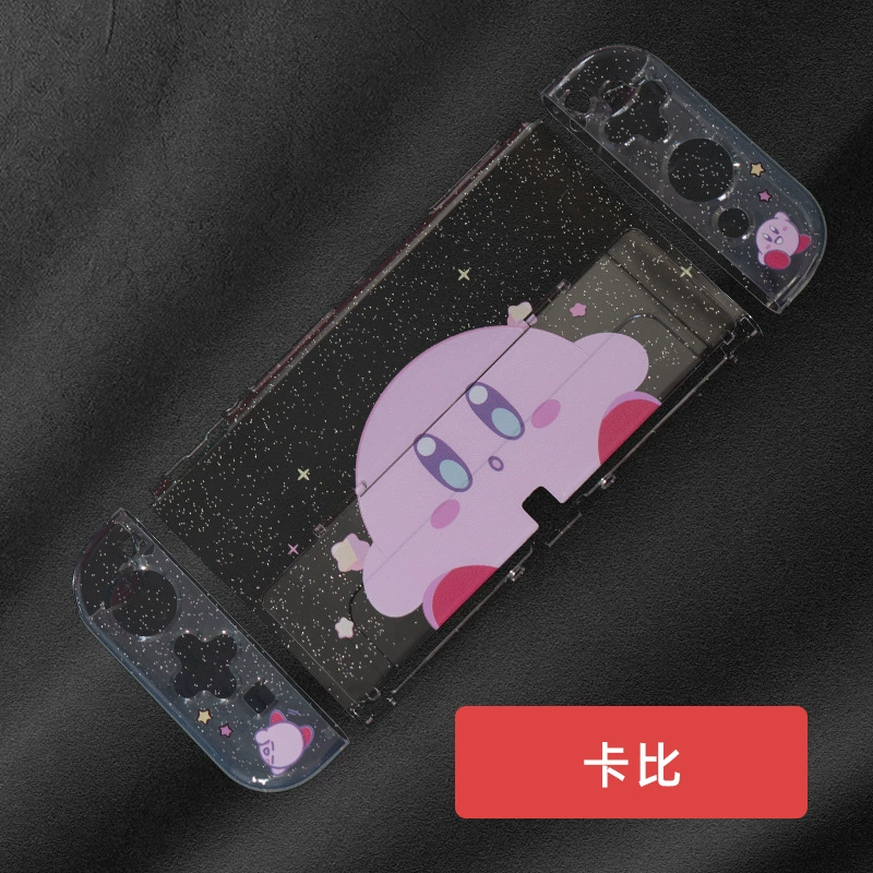 Защитный чехол Crystal для Nintendo SwitchOLED, мягкий чехол-рукав NS жесткий чехол PC+TPU силиконовый защитный рукав карбографичный рисунок