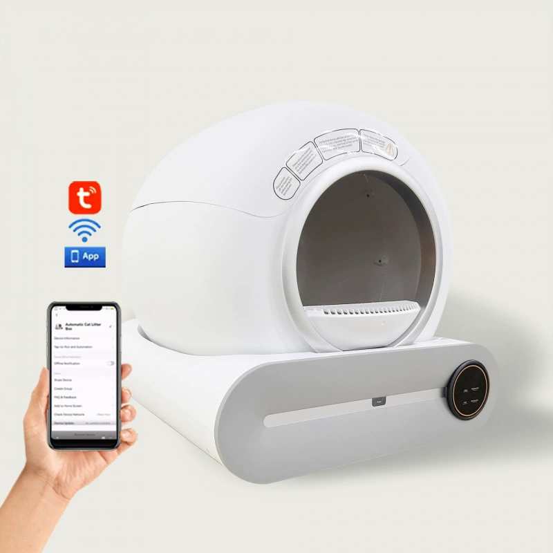 Полностью закрытый, очень большой, автоматический самоочищающийся умный кошачий туалет, не нужно беспокоиться о чистке кошачьих фекалий во время путешествий.