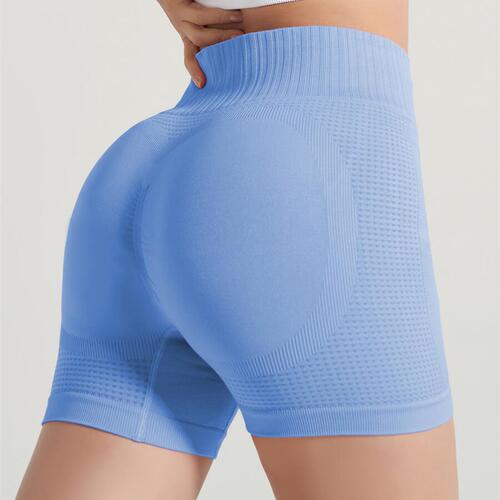 Step into Amazon tight sports shorts women's slim butt lifting yoga shorts European and American elastic fitness running shorts