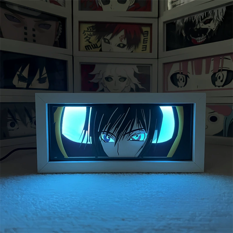 Светильник-ночник из бумаги с цветной сменой цвета по мотивам LeLouch из Rebellion CC, двухмерный настольный светильник на день рождения