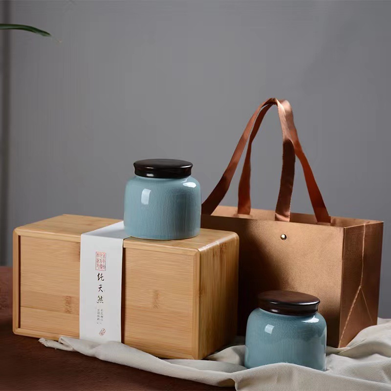 木制方形茶叶包装盒竹木白普洱茶茶盒抽拉式中式简约方形伴手礼盒