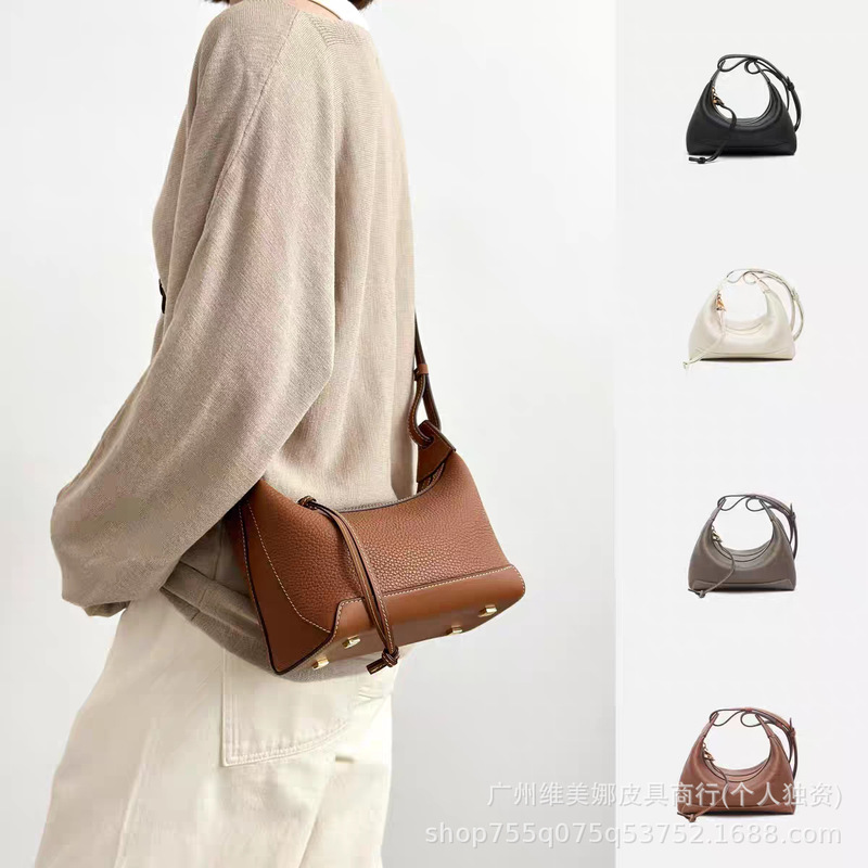 Mytast Kite Bag Series Small Lunchbox Hobo Bag High-End Light Luxury Commuter Cowhide Single Shoulder Crossbody Women's Bag Mytast Kite Bag Series Small Lunchbox Hobo Bag High-End Light Luxury Commuter Cowhide Single Shoulder Crossbody Women's Bag