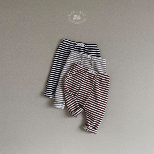 ins Korean style baby striped large PP leggings for spring and autumn male and female babies loose double-level striped pants that can be worn outside