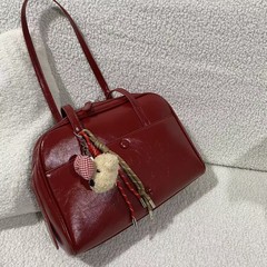 巴赫站台枕头包保龄球包红色婚包手提包女单肩斜挎包