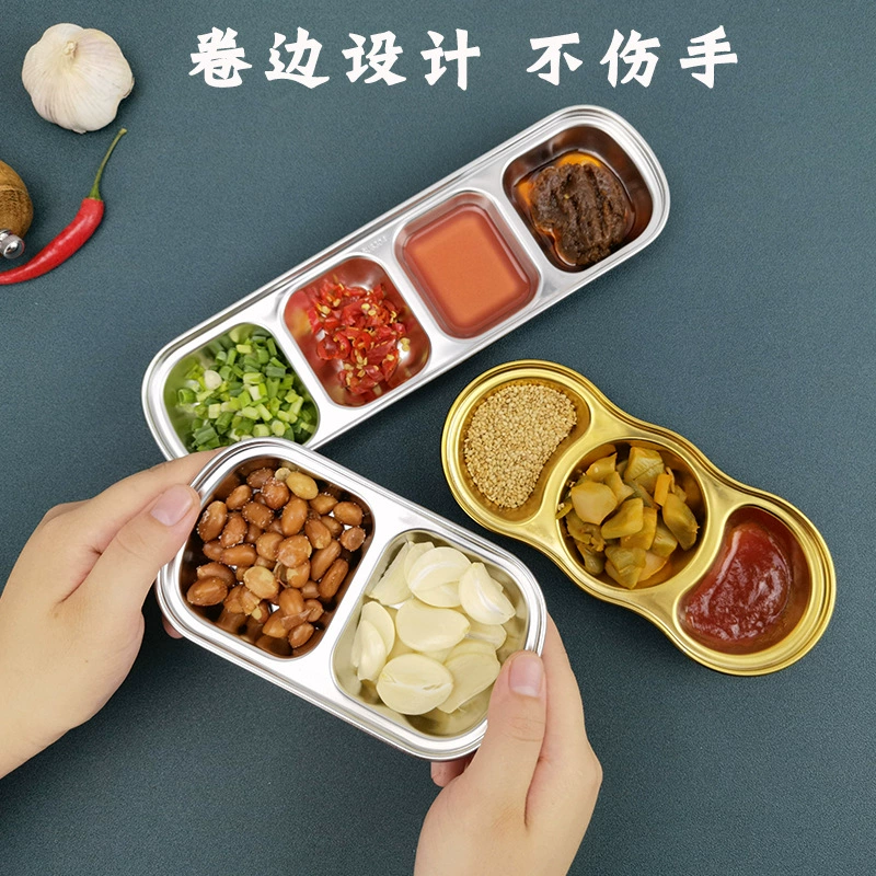 304 нержавеющая сталь корейский стиль отделенный соус блюдо соус маринад уксус соевый соус маленькое блюдо соус соус маринад