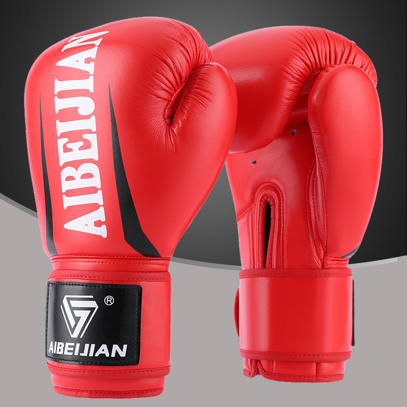 Guantes de boxeo Aibei Jian profesionales para adultos, guantes de boxeo para combate y competición, guantes de entrenamiento de Taekwondo para niños image 15