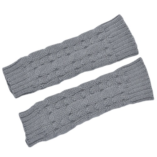 G1012 cross-border autumn and winter twist pattern short woolen fingerless arm sleeves for men and women knitted warm half-finger sleeves