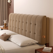 床头软包靠垫靠背可拆卸水洗不起球现代简约床头靠垫绒布床头靠