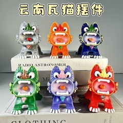 瓦猫雲南大理麗江非遺品手作りのオリジナル猫の置物旅行は人にプレゼントします。