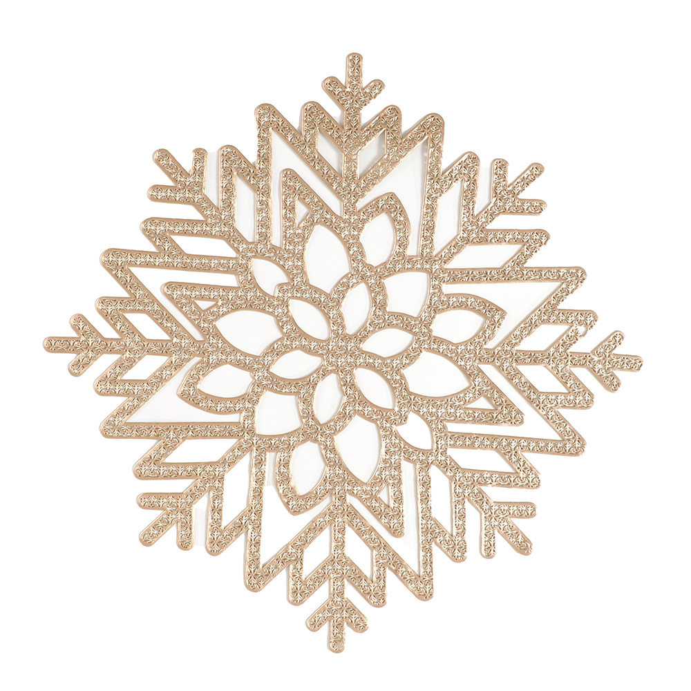 Calo de nieve de invierno elemento de Navidad almohadilla de mesa roja dorada almohadilla de mesa de aire almohadilla de mesa de comedor
