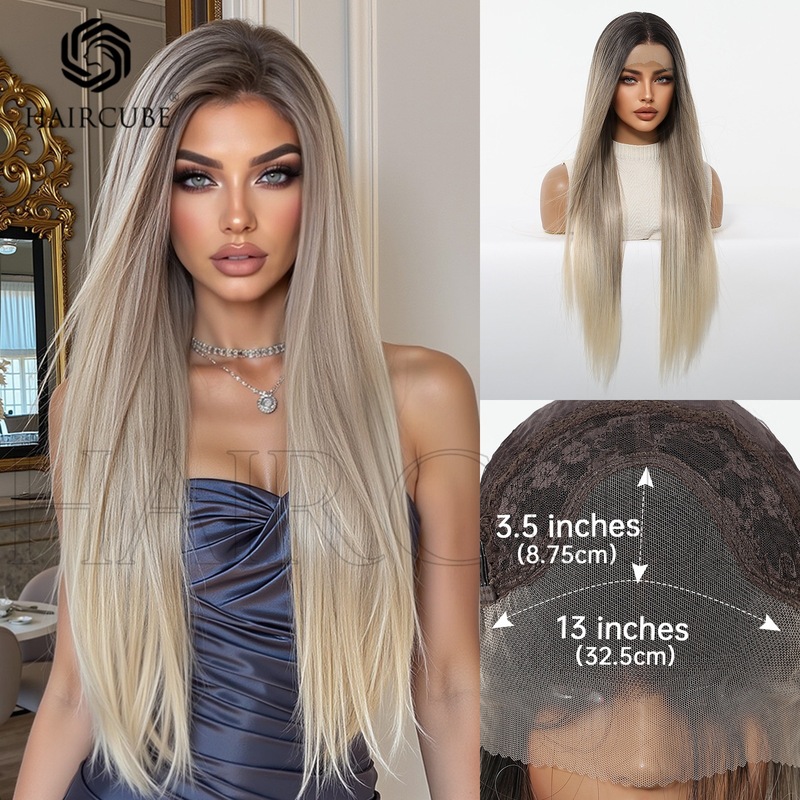 女性用フルヘッドウィッグ、13*4、小面積、年齢軽減、シミュレート人間フルウィッグ、ソルト系初恋レースヘアセット|undefined
