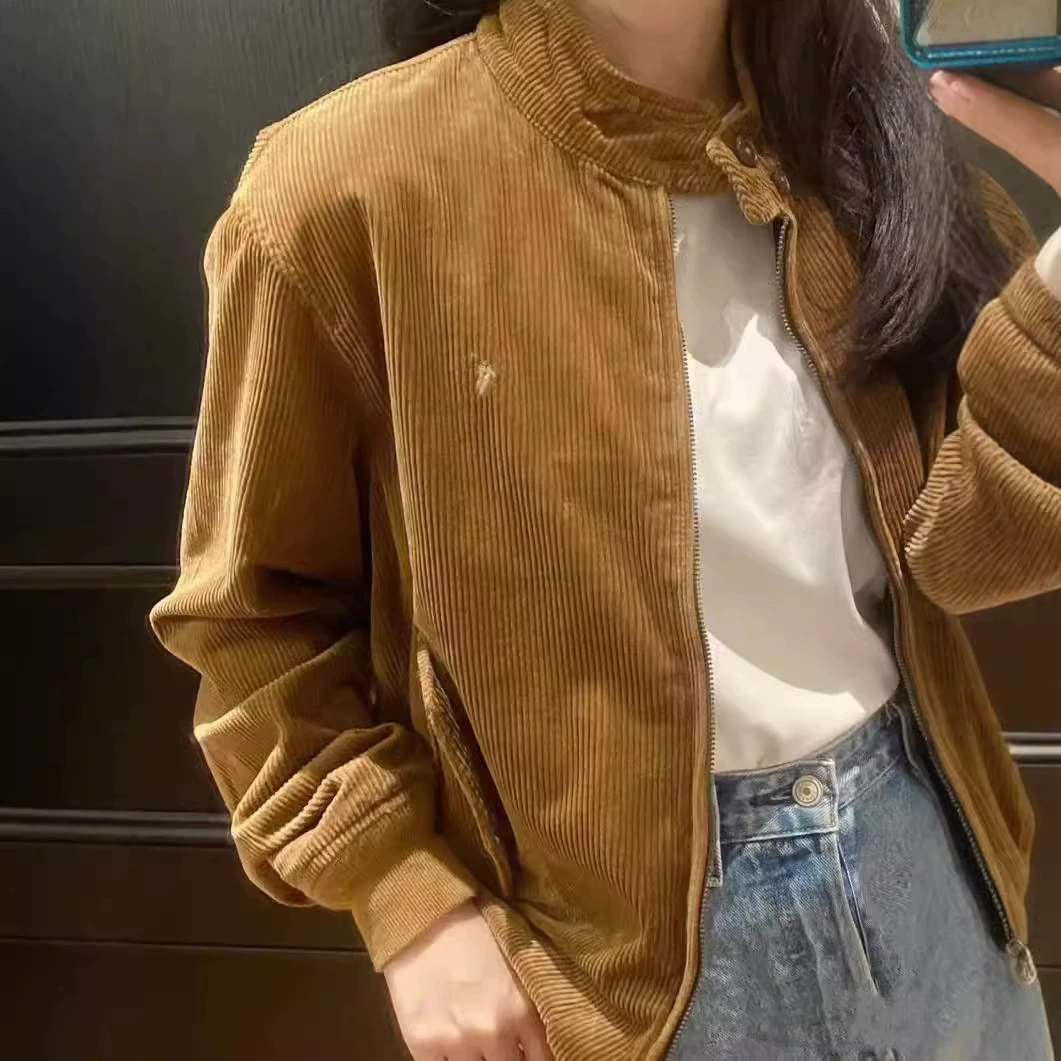 RL Spot High Edition Ravol вельветовая двойная куртка с вышивкой пони звездная вышивка куртка для мужчин и женщин