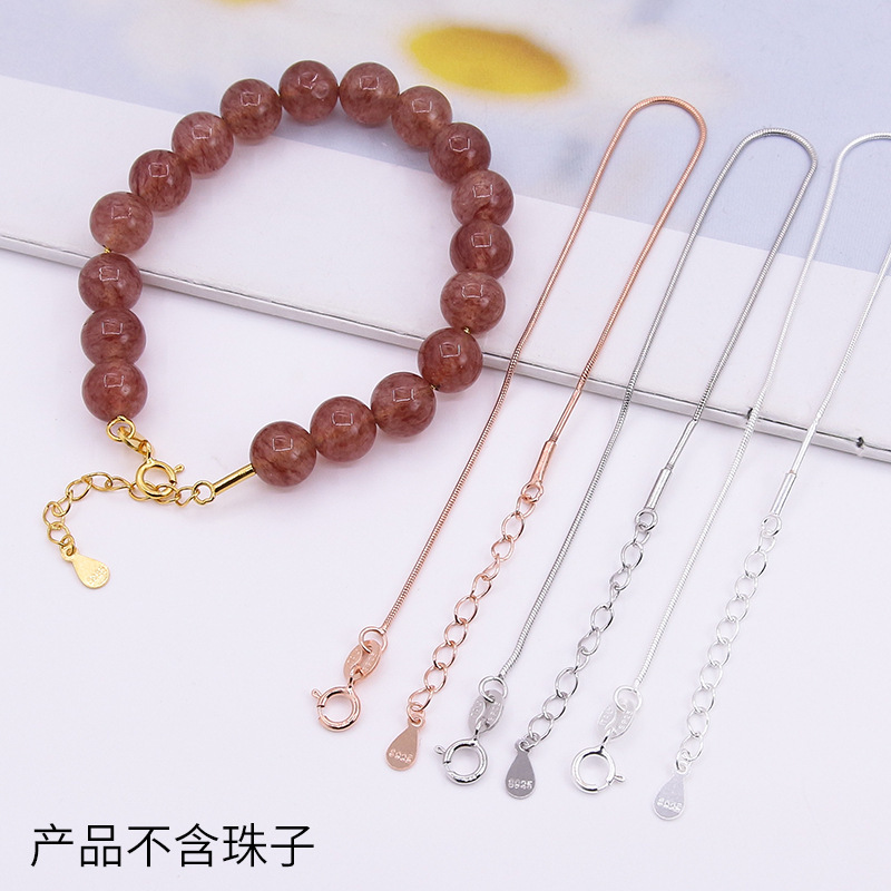 S925 Sterling Silver Screw Buckle Bracelet DIY Beaded Beaded Bead Hand Ring Screw Buckle Passepartout Snake Bone Chain Bracelet S925 Sterling Silver Screw Buckle Bracelet DIY Beaded Beaded Bead Hand Ring Screw Buckle Passepartout Snake Bone Chain Bracelet