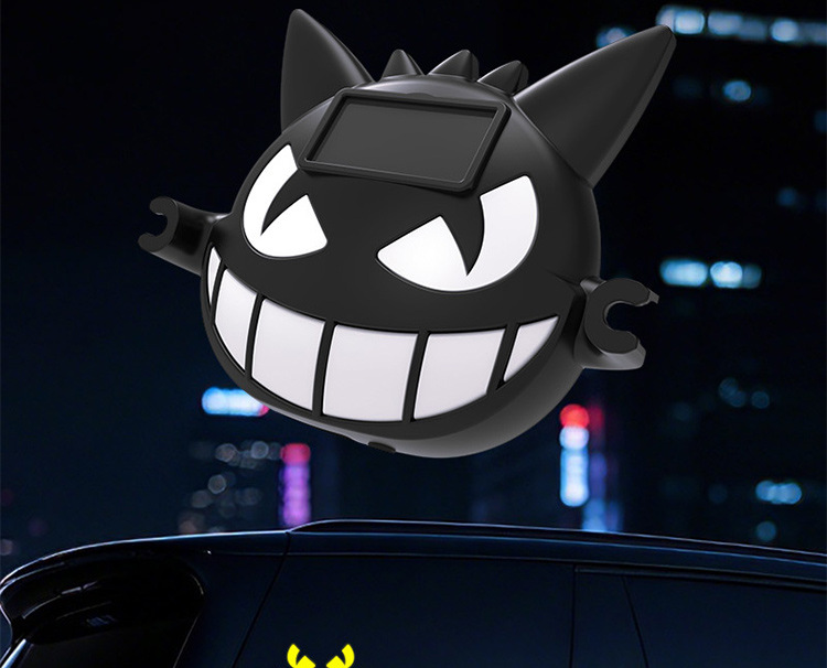 Cross-Border Solar-Powered Car Dynamic Devil Eye Led Expression Light Warning Light for Vehicle Use, No Wiring Required, Ambient Lighting