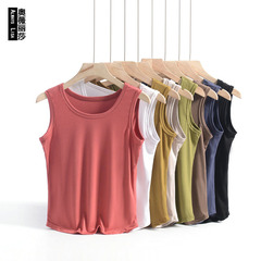 新款女大碼螺紋莫代爾背心夏季寬鬆內搭外穿吊帶加肥無袖上衣薄款