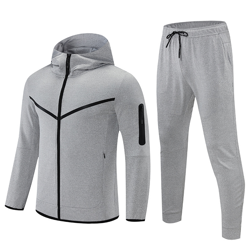 Conjunto Deportivo Informal para Otoño e Invierno, Sudadera Tipo Cárdigan Unisex de Algodón, Uniforme de Grupo, Traje de Entrenamiento de Manga Larga con Logotipo Estampado, Moderno