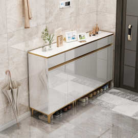 鞋柜家用门口新款2025轻奢入户多层大容量玄关柜靠墙收纳鞋架