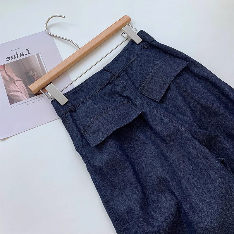 Relaxed Feeling of Luxurious Years! Hand-Made B~ Lyocell Tencel Jeans Wide Leg Pants Women's New Harem Pants