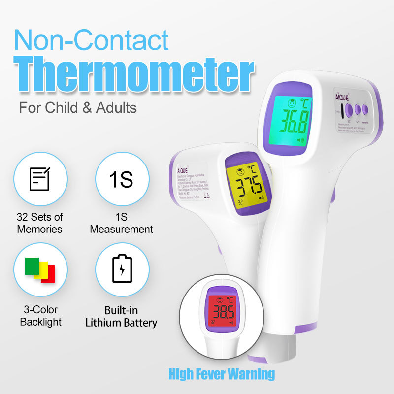 Handheld Infrared Non-Contact Rapid Temperature Measurement Thermometer Foreign Trade Voice Broadcast Rechargeable Thermometer Ad801
