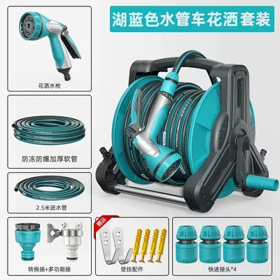 High pressure car wash water gun: watering water pipe storage high - 5m-antifreeze-reinforced-hose-multifunctional-flower-watering-gun-joint-pipe-collection-truck-wall-mounted