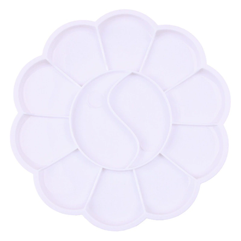 12-сетчатая Сливовая палитра DIY детская живопись белая пластиковая палитра художественные принадлежности малярная доска