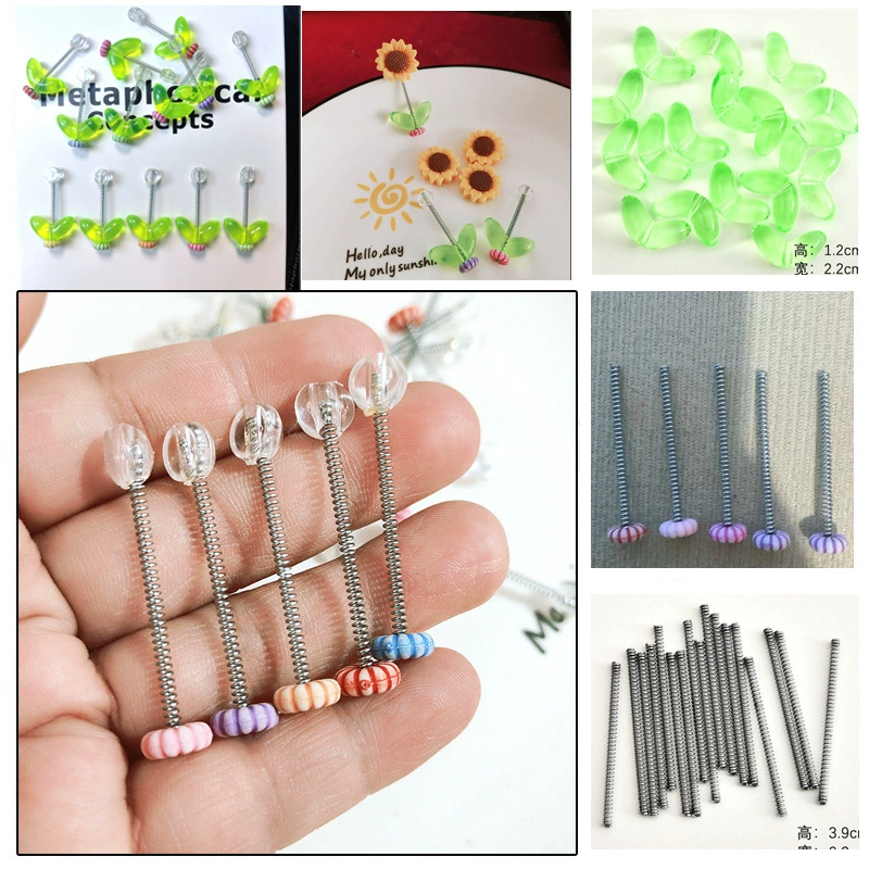 Акриловые зеленые листья, автомобильные украшения, нашивки, аксессуары, свободные бусины ручной работы, сделай сам, подсолнух, ромашка, весенняя основа