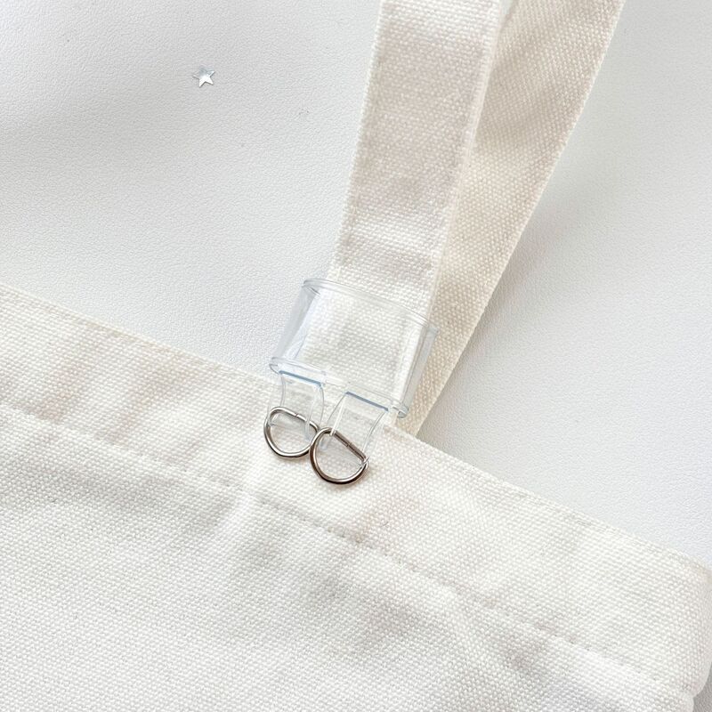 Canvas Bag with Expansion Buckle, Keychain, Card Holder, Transparent Bag Clip, Display Buckle, Carabiner, and Pendant