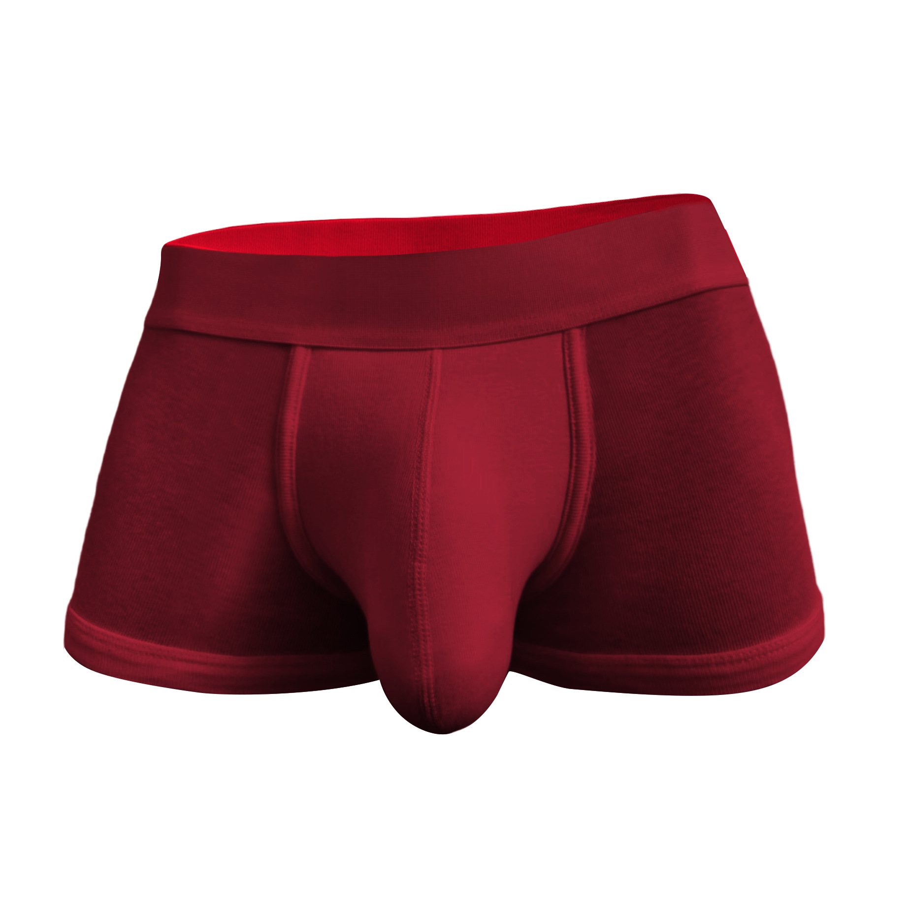 Classic European and American Style U-Shaped Large Pouch Combed Cotton Men's Underwear with Wide Elastic High-Stretch Pure Cotton Bulge-Enhancing Boxer Shorts