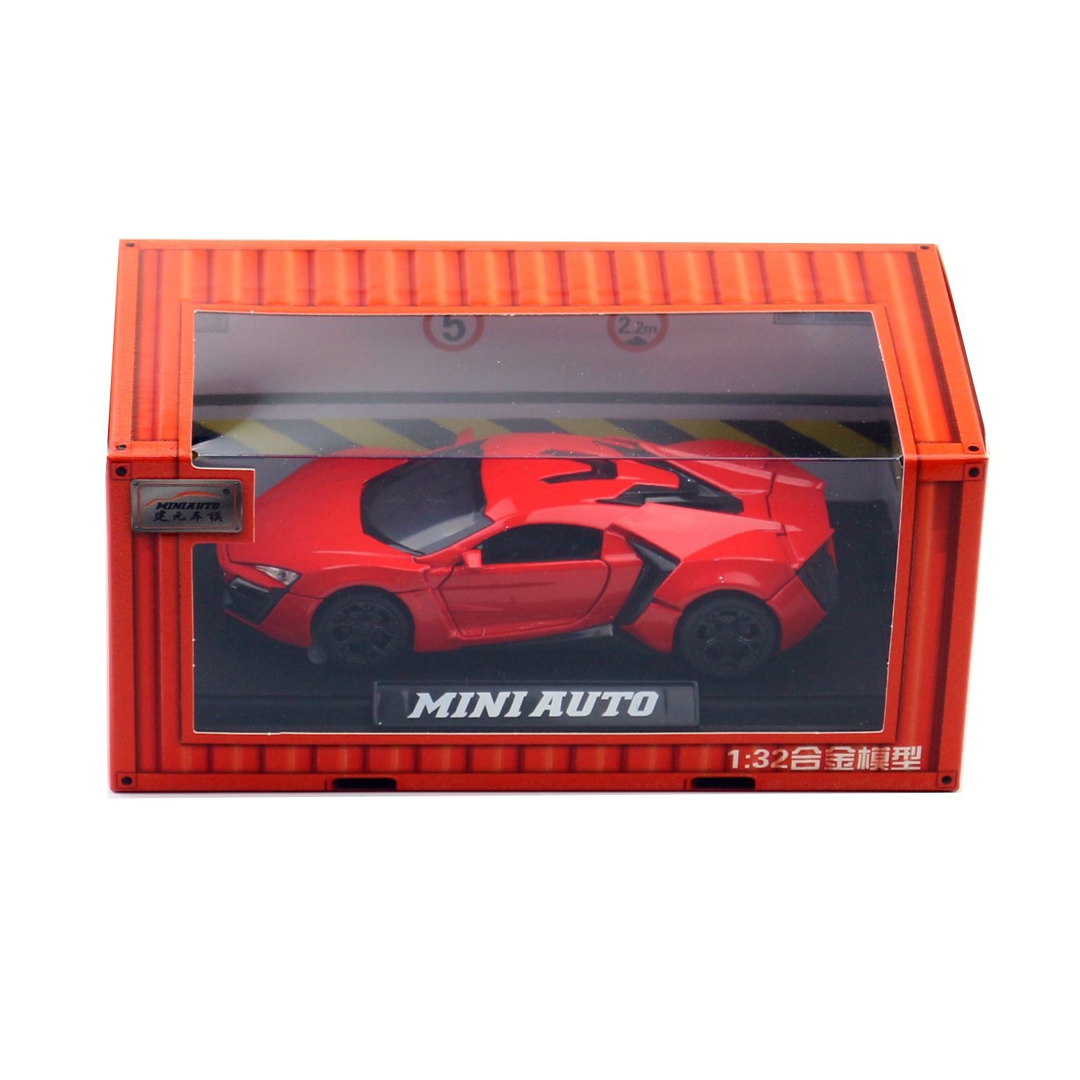 Modelo de coche de aleación Jianyuan 1:32 Laiken coche deportivo Tire hacia atrás con sonido y Luz Juguetes coche deportivo música modelo decoración colección