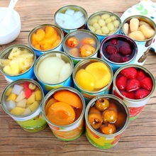 水果罐头4/6罐*425g混合黄桃罐头菠萝莓橘子葡萄新鲜杨梅什锦批发