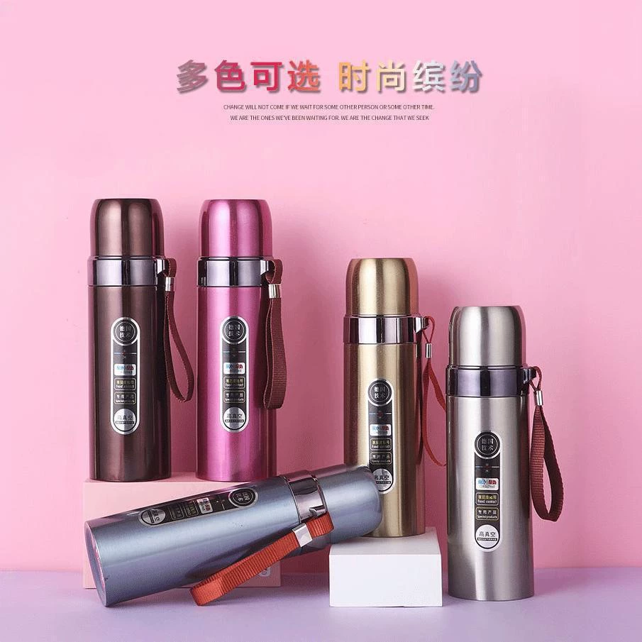 Изолированная чашка для воды из нержавеющей стали большой емкости для мужчин и женщин, портативная чашка для воды для занятий спортом на открытом воздухе, короткая и толстая изолированная чашка для воды, термостойкая