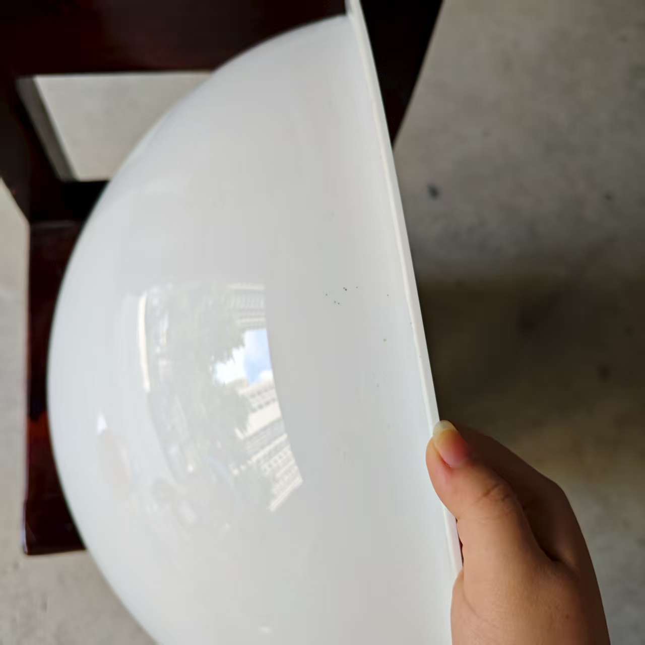 和信元亚克力半球不透明白色热压成型可改形状大小颜色厚度