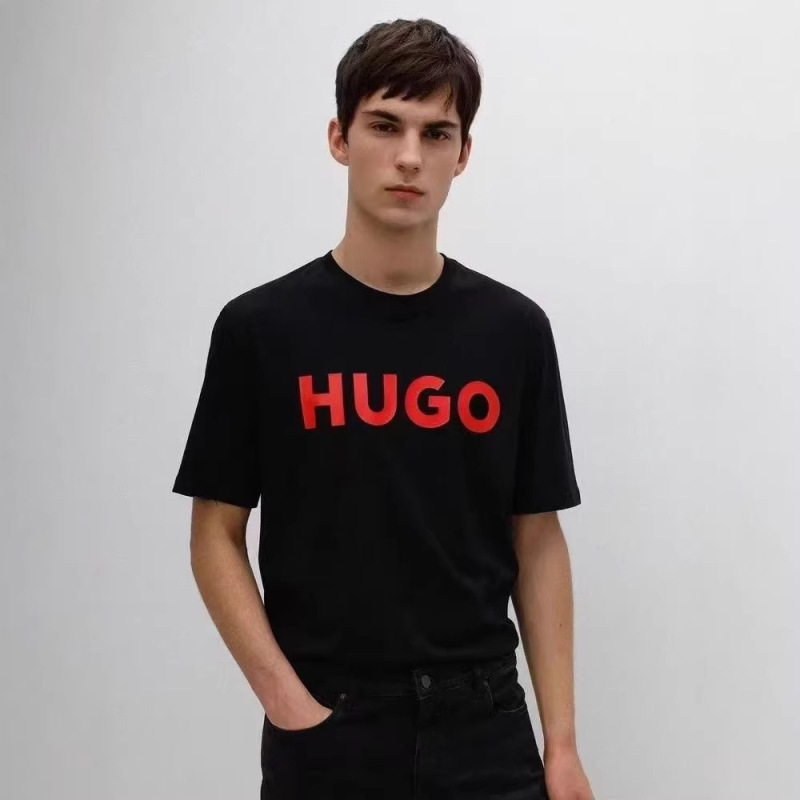 Hugo / Hugo Boss Short-Sleeve T-Shirt 025 New Printed Short-Sleeve T-Shirt Trendy Men's Foreign Trade Pure Cotton Cross-Border Hugo / Hugo Boss Short-Sleeve T-Shirt 025 New Printed Short-Sleeve T-Shirt Trendy Men's Foreign Trade Pure Cotton Cross-Border