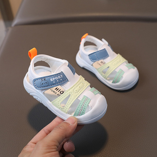 Summer new baby shoes soft sole boys toe-cap sandals girls hollow non-slip toddler shoes wholesale