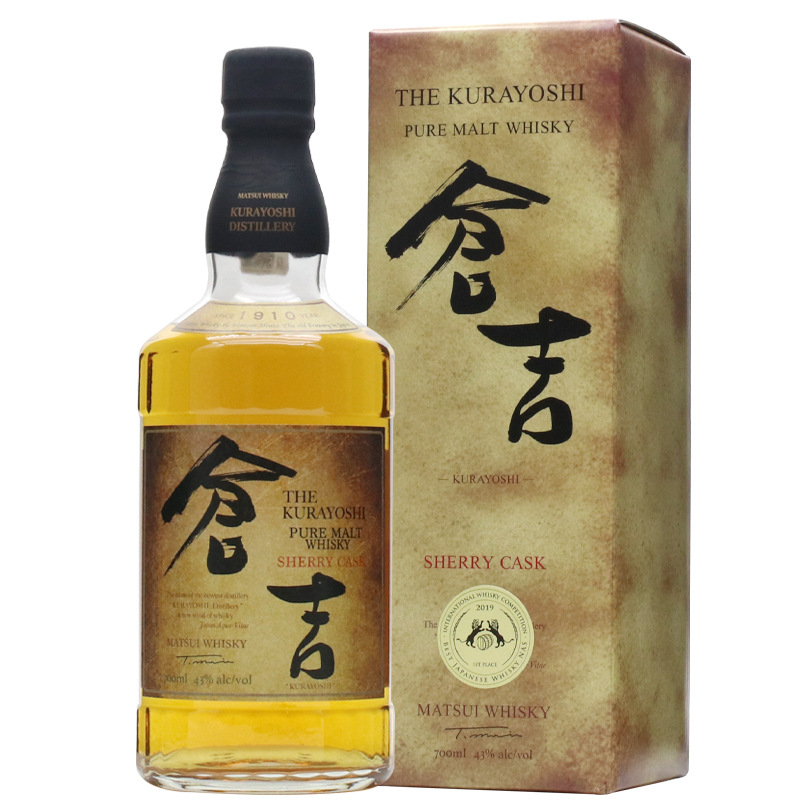 威士忌仓吉纯麦威士忌（雪莉桶） 43度700ML日本原装进口 限量版