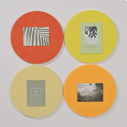 Circular felt photo wall message board school kindergarten decoration felt wall sticker creative wallboard self-adhesive