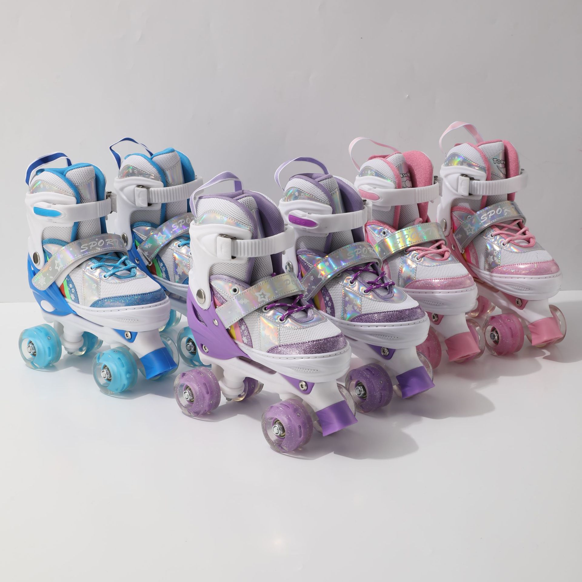 Cross-Border Roller Skates for Adults, Adult Roller Skates, Children's Full Set of Double-Row Roller Skates for Beginners, Men and Women