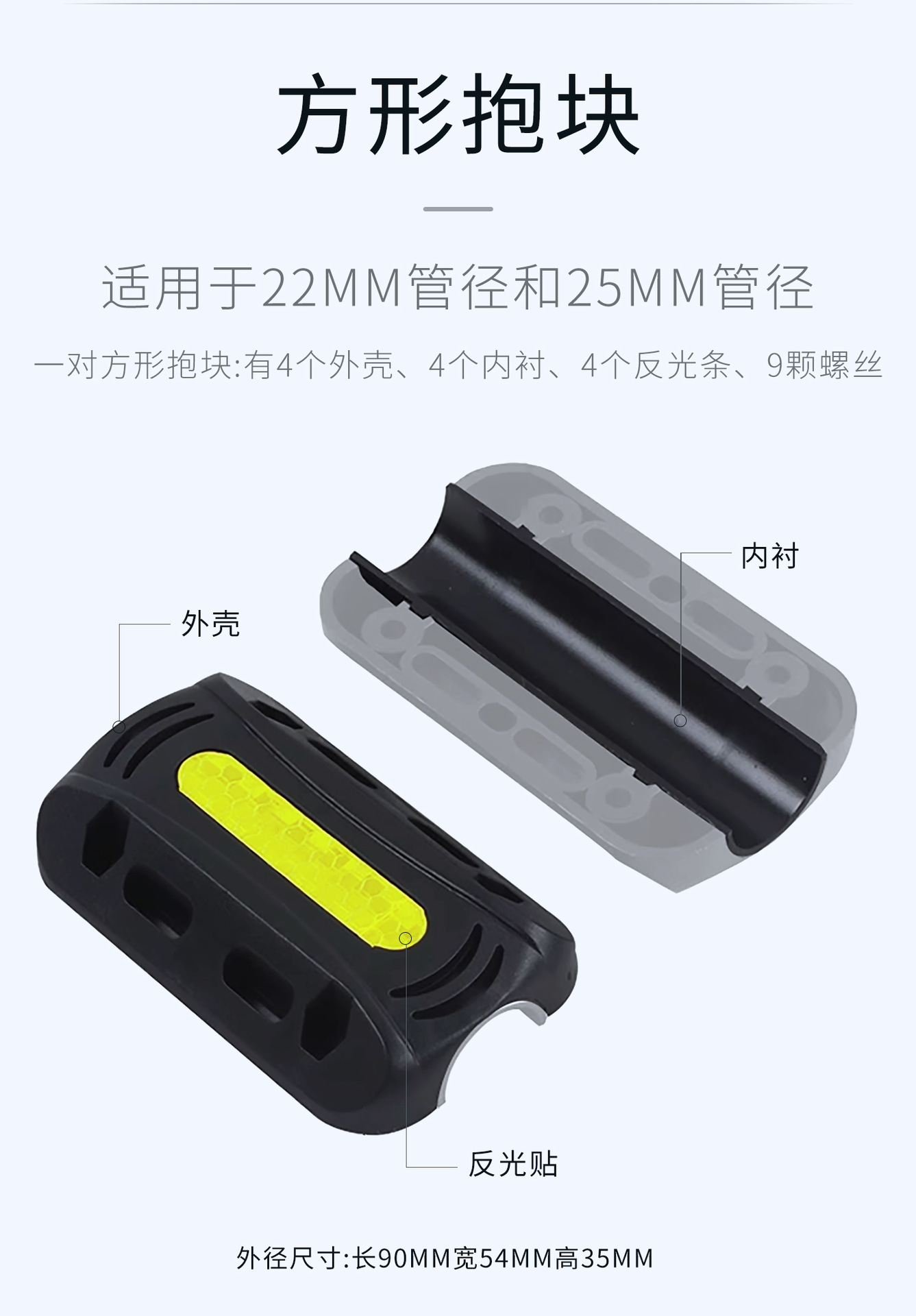 Suitable for Haojue Adx125 Original Bumper Anti-Fall Block Motorcycle Special Bumper Anti-Fall Glue Night Reflective Strip
