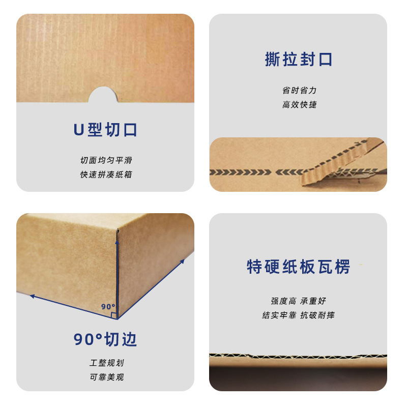 免胶带拉链纸箱三层特硬邮政纸箱快递打包飞机盒撕拉纸盒工厂现货|undefined