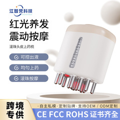 新しい家庭用頭皮薬用コーム、制御可能なエッセンシャルオイル光療法ヘアコーム、EMS赤色光ヘアケア振動ヘアコーム