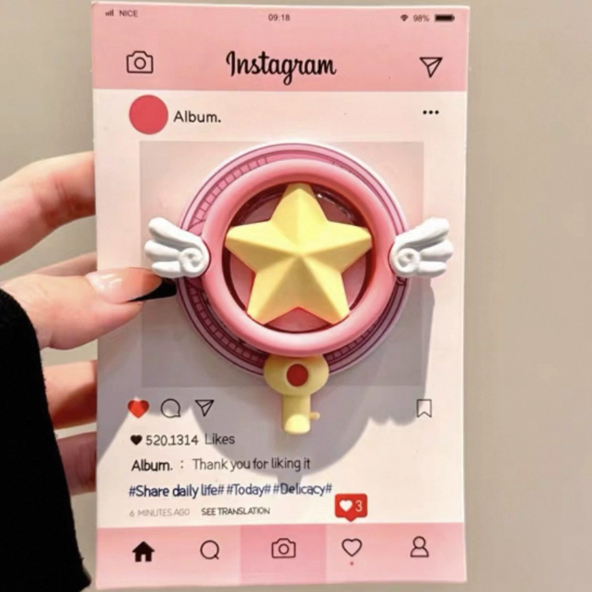 Магнитная подставка для телефона white wing fairy wand, совместима с MagSafe, выдвижная настольная подставка