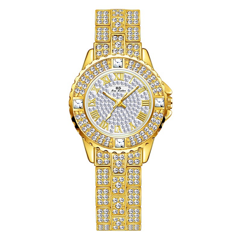 BS nueva Corea del Sur reloj de la venta caliente de la fábrica directa reloj de comercio exterior completo diamante marca reloj de mujer FA08040