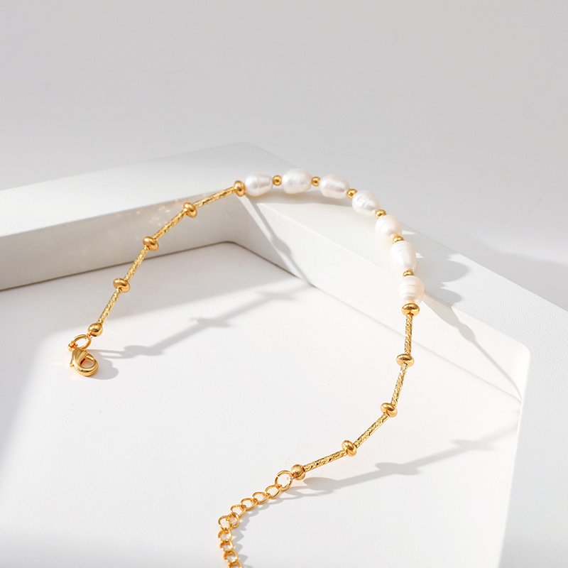 Baroque Style Geometric Pearl Copper Bracelets 1 Piece