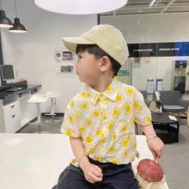 男女童衬衫2026夏装新款韩版半袖上衣儿童短袖衬衣洋气中大童韩系