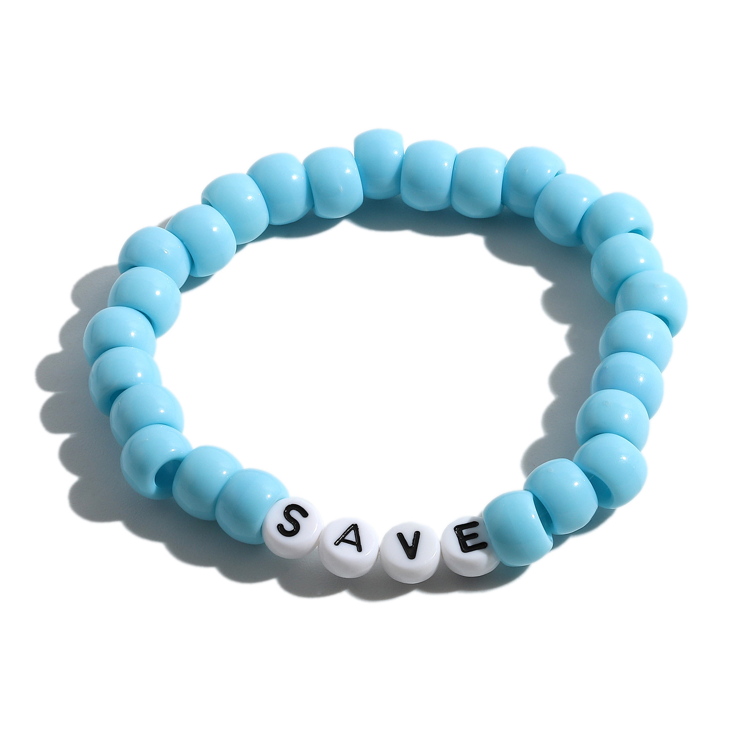 Bracelet De Couleur De Contraste De Lettre Ronde Acrylique De Mode En Gros display picture 44