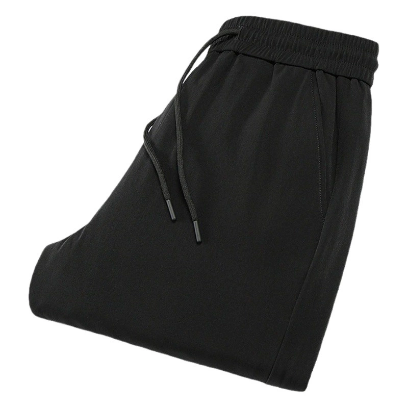 Брендовые Мужские Пуховые штаны, зимние утолщенные эластичные штаны, для людей среднего возраста и молодежи, 90% белые теплые повседневные штаны на утином пуху