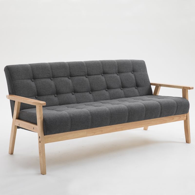 Café Sofá de recepción de negocios Negociación sala de estar Oficina Sofá de madera simple Sofá de oficina image 22